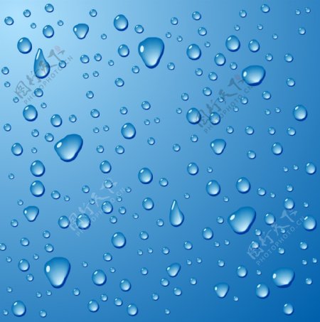 蓝色水滴设计背景图片