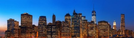 美国纽约曼哈顿夜景图图片