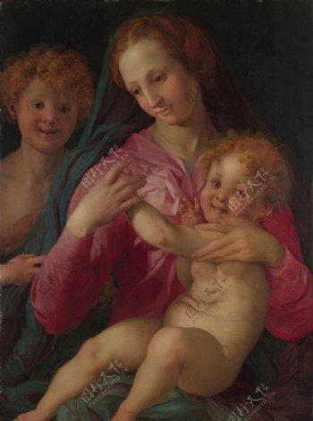 麦当娜和孩子婴儿施洗图片