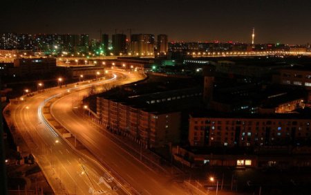 北京夜景灯光璀璨夺目图片