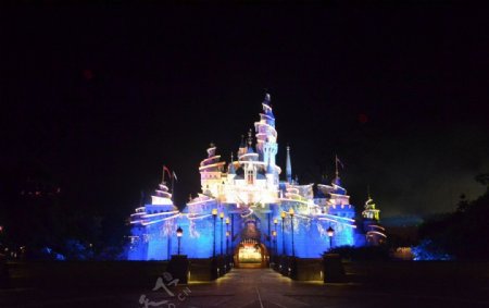 香港迪士尼乐园夜景图片
