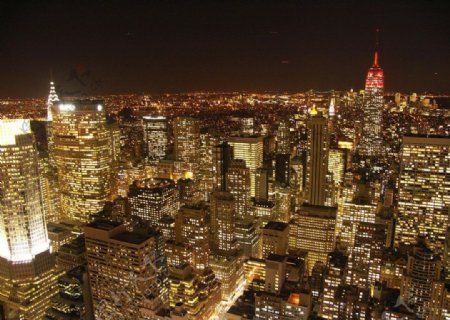 纽约帝国大厦夜景图片