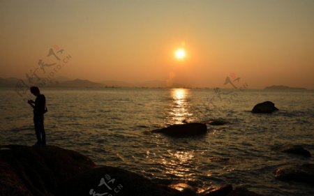 鼓浪屿海景夕阳图片