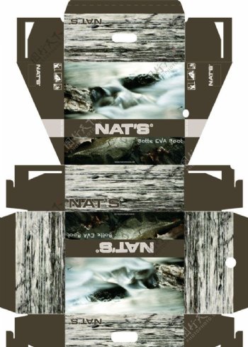 NATS户外运动鞋盒包装图片