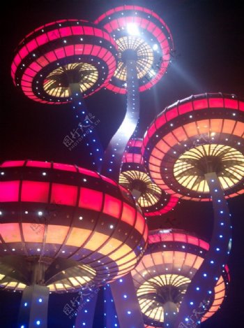 广州国际灯光节蘑菇灯图片