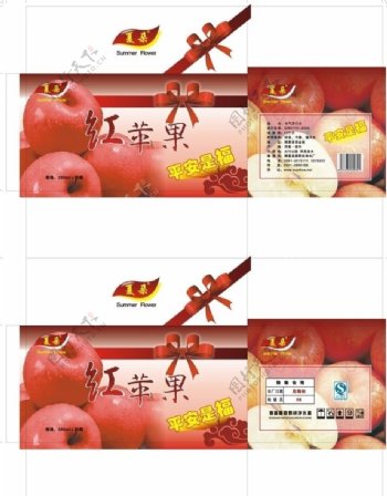 红苹果包装图片