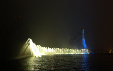 音乐喷泉杭州西湖图片
