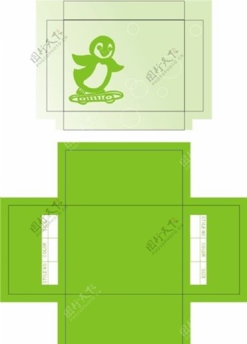 童盒企俄绿色鞋盒图片