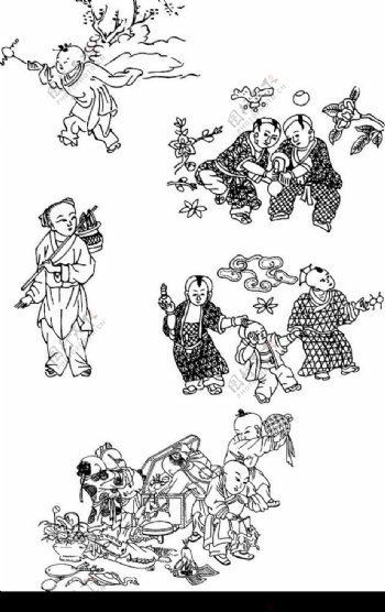 中国古代年画人物图片