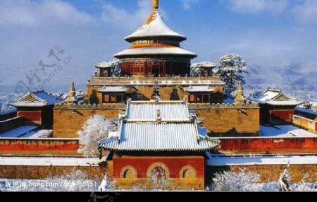 冬景迷人普乐寺图片