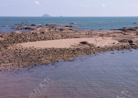 海边礁石图片