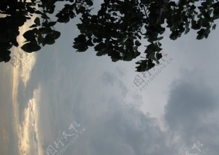 东湖晚霞风景图片