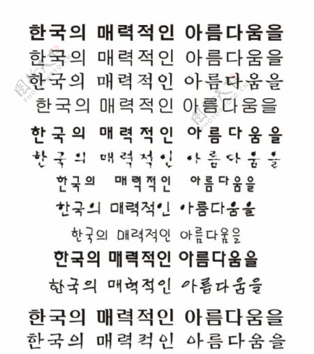 韩文字体图片