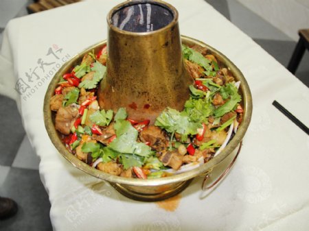 特色铜锅涮菜图片