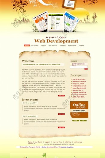 Web开发网页模板图片