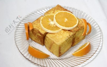 柳橙烤土司图片