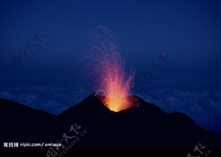 火山喷发系列图片