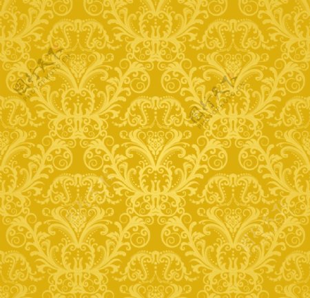 欧式金色花纹背景矢量素材图片