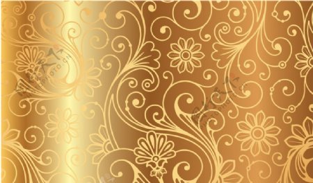 欧式金色花纹背景图片