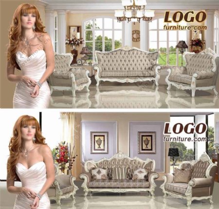 欧式沙发广告图片