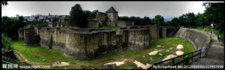 欧洲城堡建筑全景图片