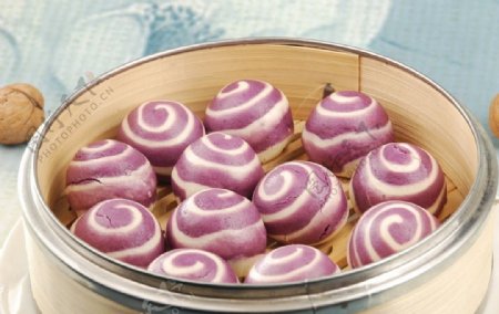 彩虹紫薯包图片