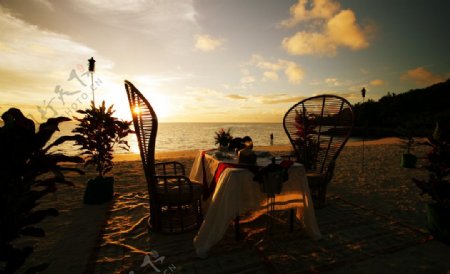 帕劳科罗岛国际度假村清晨海边图片