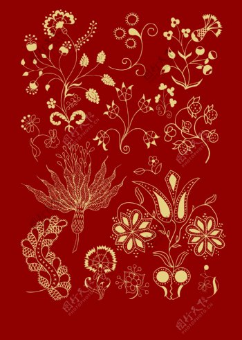 古典花纹矢量素材图片