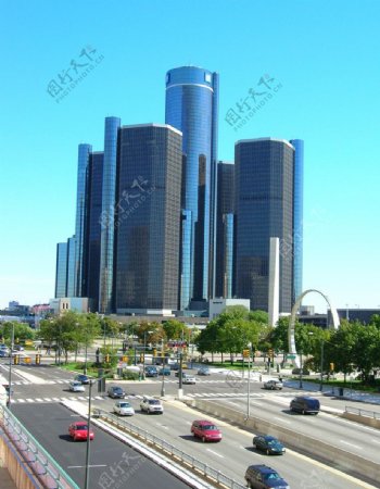 底特律通用城伍德沃德大道街景图片