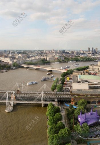 伦敦俯瞰泰晤士河美景图片