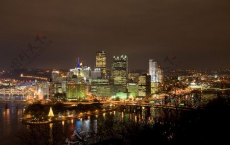 美国匹兹堡夜景图片