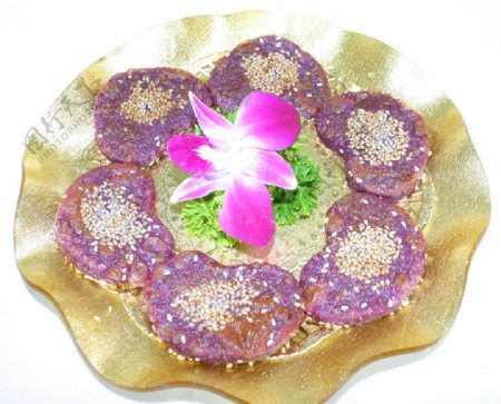 香煎紫薯饼图片
