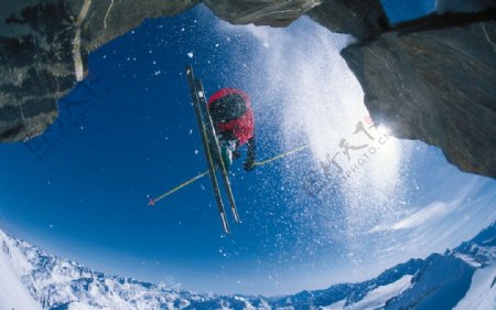 双板滑雪图片