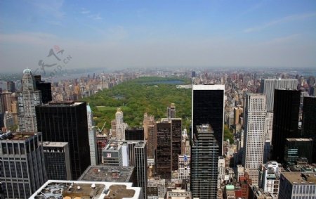纽约曼哈顿中央公园俯瞰图片