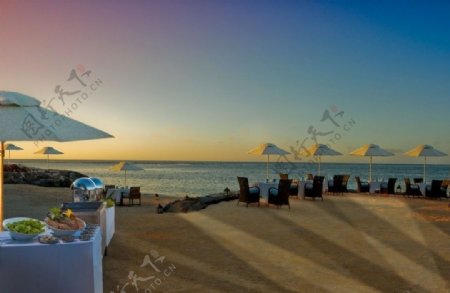 毛里求斯沙滩室外餐厅图片