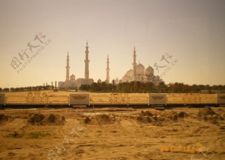 建设中的阿布扎比清真寺图片