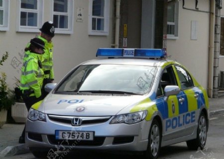 英国伦敦街上执勤的交警图片