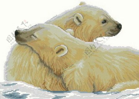 北极熊十字绣xsd图片