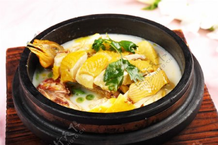 米汤石锅鸡图片