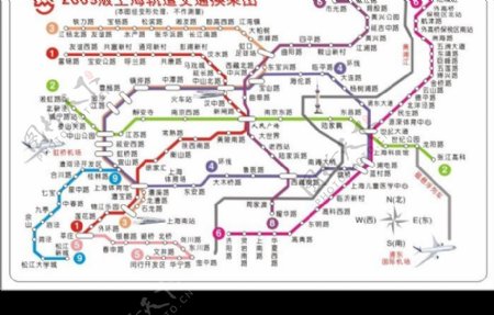 2009版上海轨道交通换乘图图片