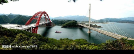 黄山太平湖大桥图片