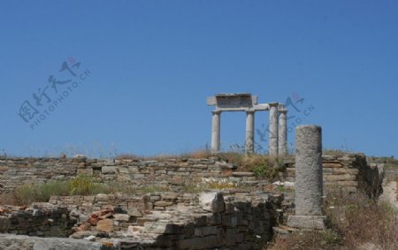 希腊提洛岛古迹遗址图片