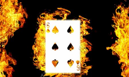 火焰透明扑克图片