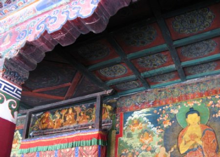 西藏大昭寺壁画图片