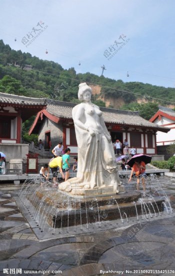 西安华清池贵妃雕塑图片
