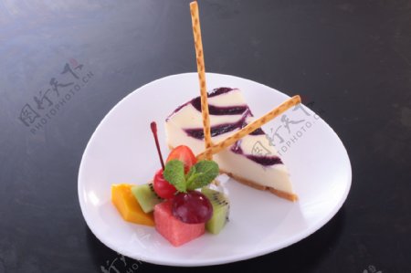 蓝莓乳酪蛋糕图片