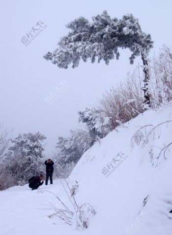 渑池韶山雪景图片