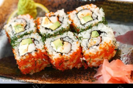 鱼子寿司图片