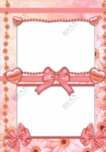 粉色可爱相框模板图片