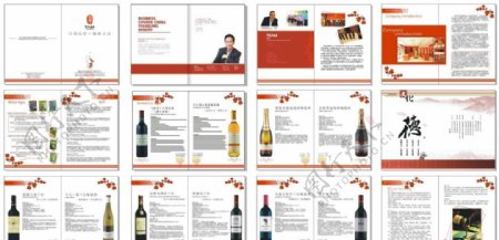 公司企业葡萄酒画册图片